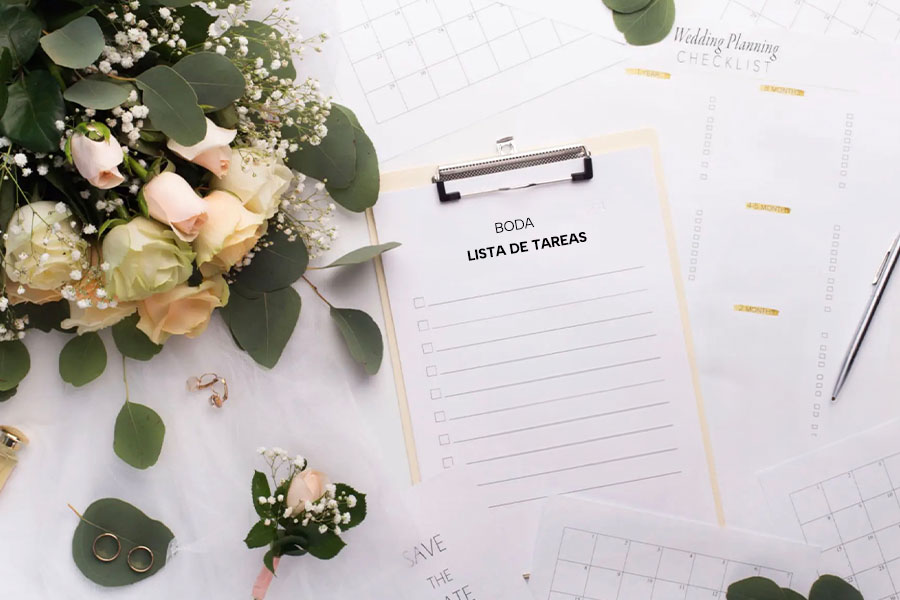 Lista de tareas de una boda checklist