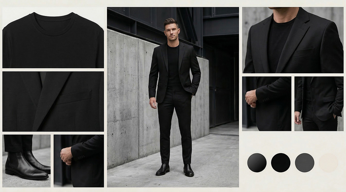 outfit de hombre de una sesion de fotos preboda en Barcelona