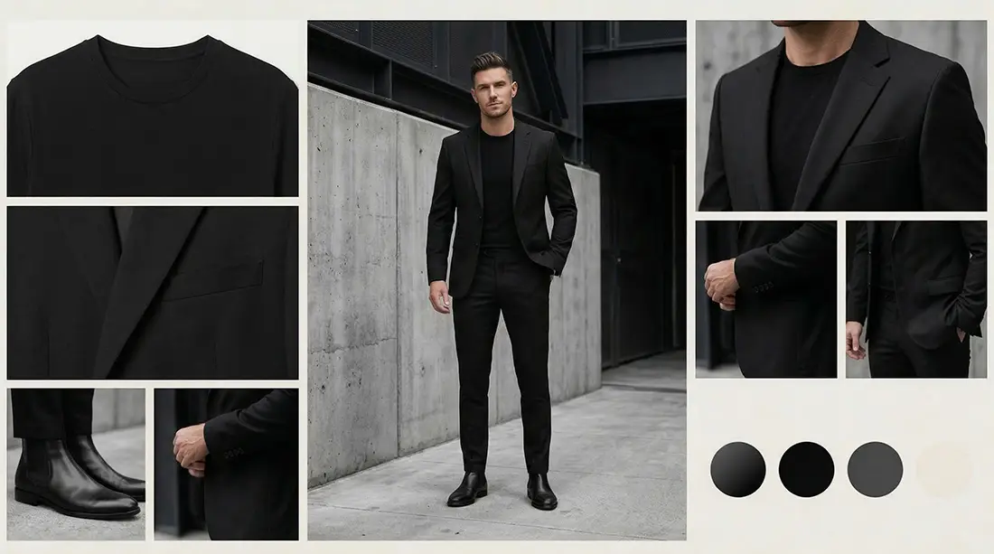 outfit de hombre de una sesion de fotos preboda en Barcelona