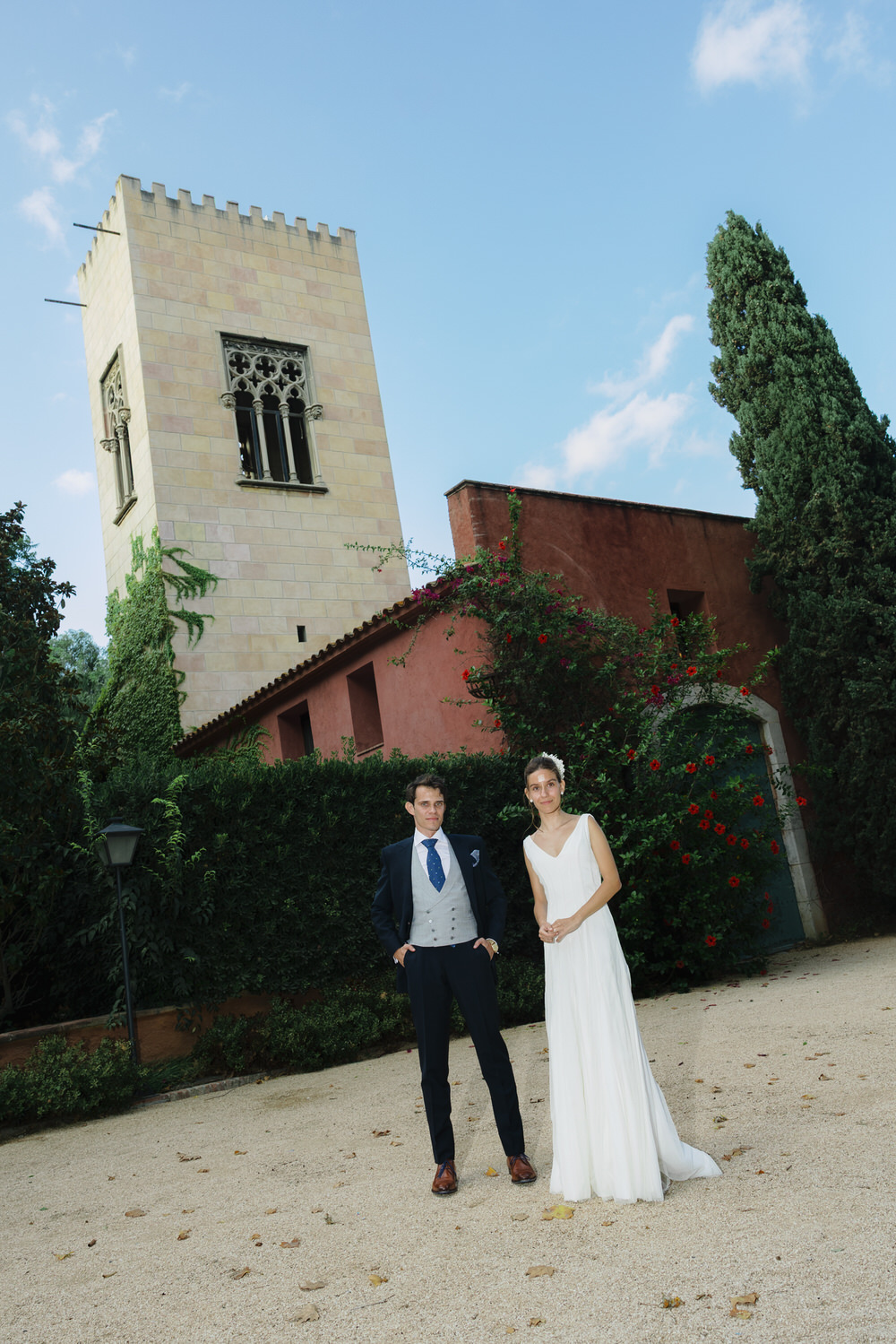 Foto de un fotógrafo de bodas de Barcelona de una pareja de novios en La Boella