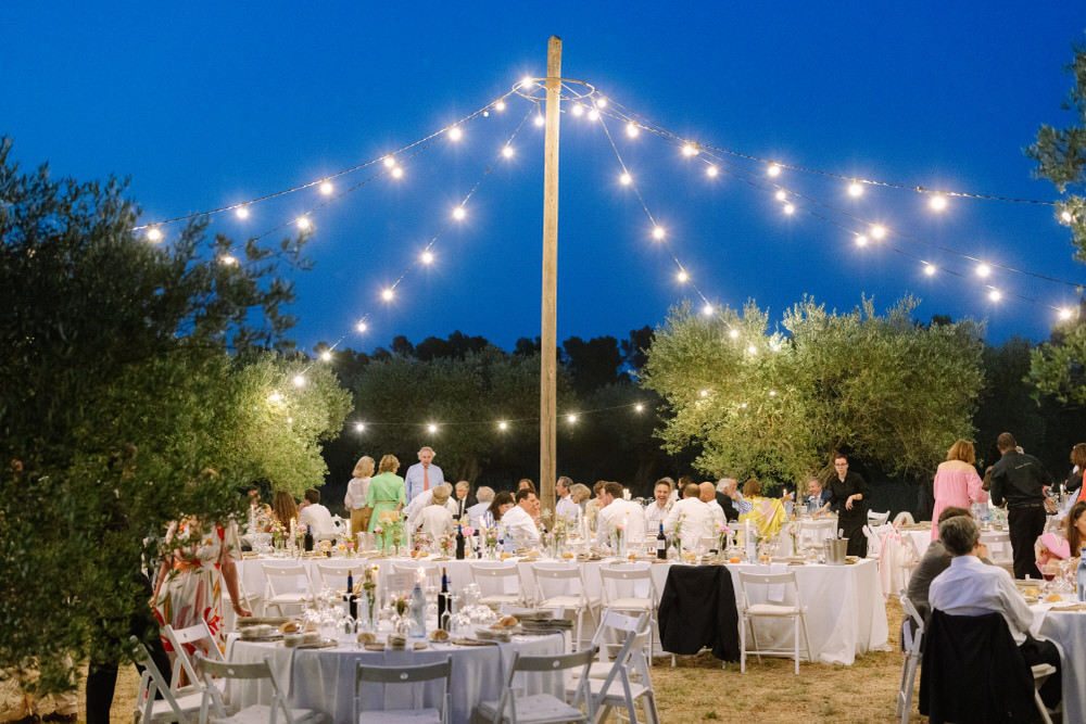 Mas Terrats finca de bodas en Girona de noche