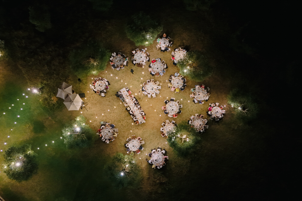 Mas Terrats finca de bodas en Girona de noche